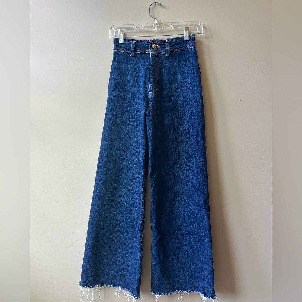 Zara Blue Wide Leg Jeans